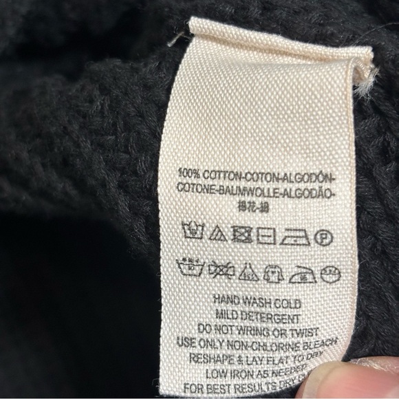 Free People Damsel V-Neck Bell Sleeve Knit Sweater-Black-Women Size Small - Picture 7 of 9